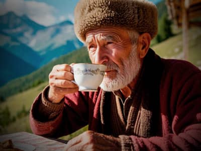 на Кавказе пьют вино и живут долго